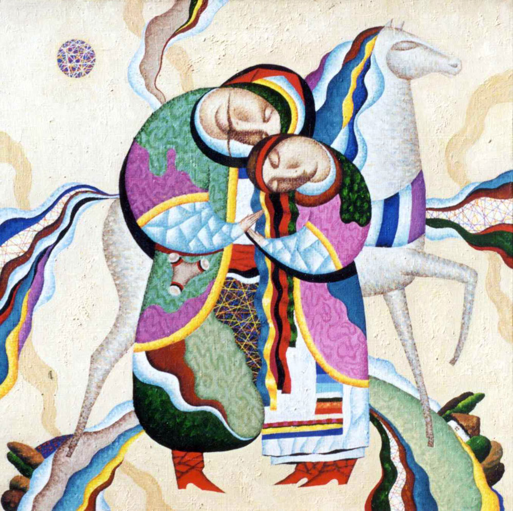 «Коло млина дівчина ходила...». 1990-і рр. Полотно, олія